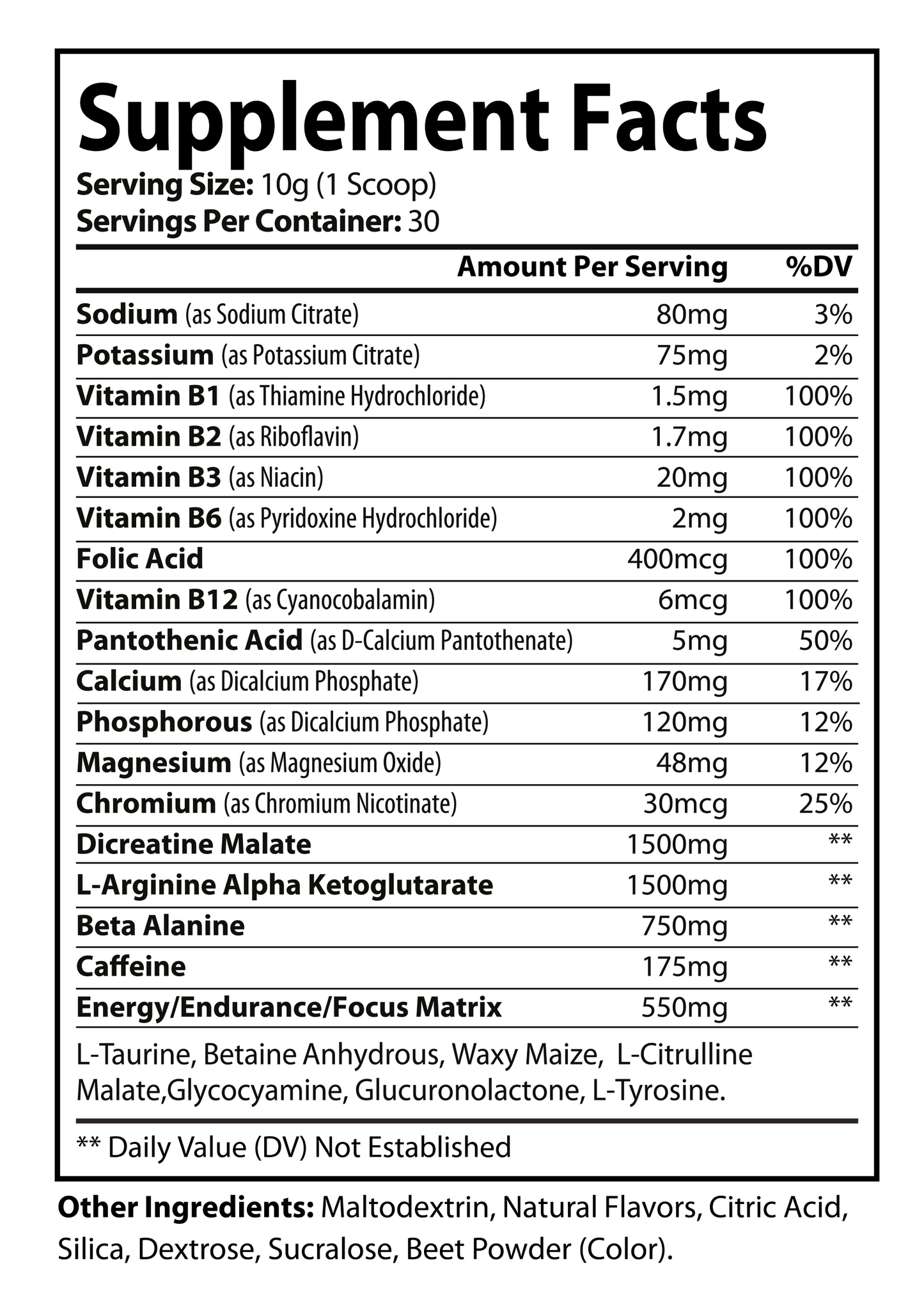 Warcry Pre-Workout (Berry Blast)